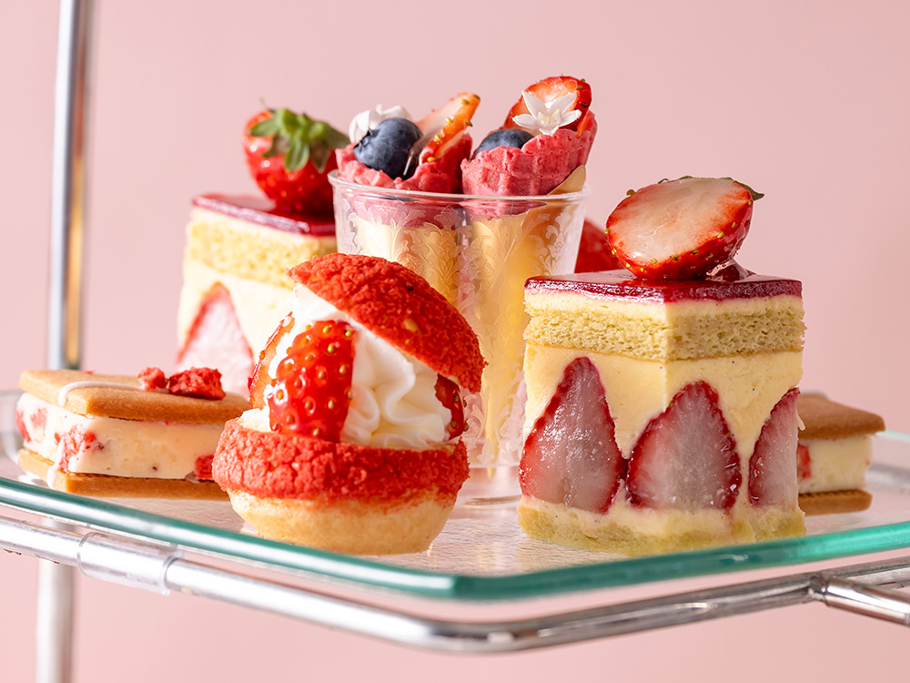 Afternoon tea - Strawberry Petits Fours