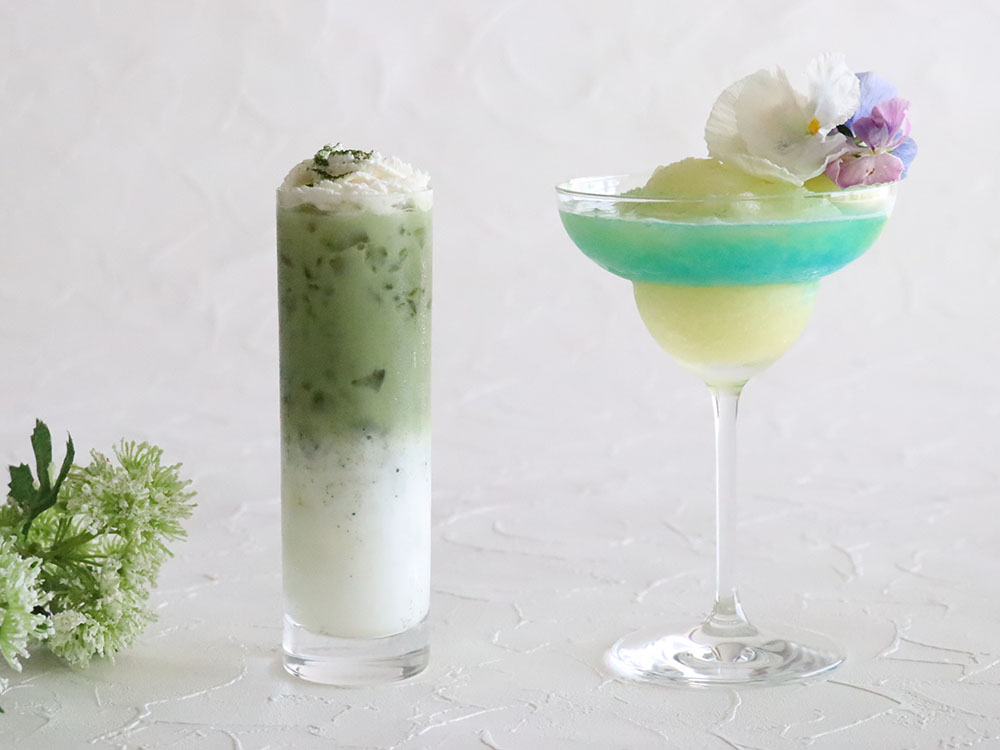 季節のカクテル 抹茶・メロン